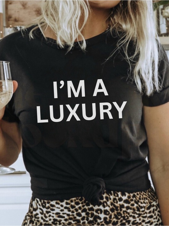 Boutique Tops - NEW I'm A Luxury Black Short Sleeve Tee